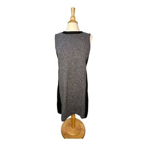 Liz Claiborne Sleeveless Shift‎ Dress Career Black Gray Women Size Large New